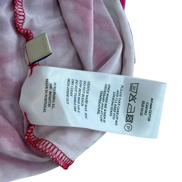 Paloma Wool Bella Hibiscus Print One Shoulder Crop Top size large - Picture 6 of 7